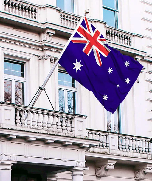 Study in Australia University with Australian Flag